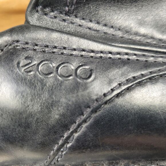ECCO Seattle Loafers Men Size 11 Black Leather Comfort Slip On Shoes Extra Width main image 4